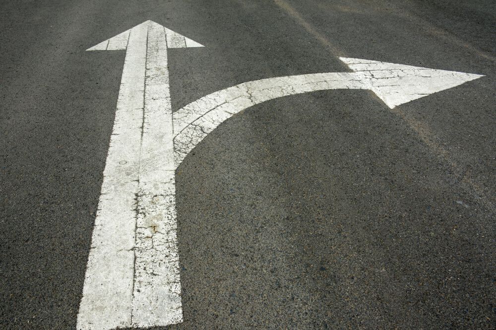 arrow point forward and to the right