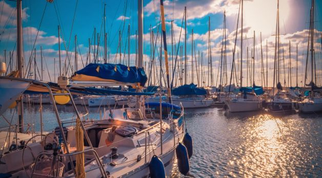 Yacht Club docked in the marina
