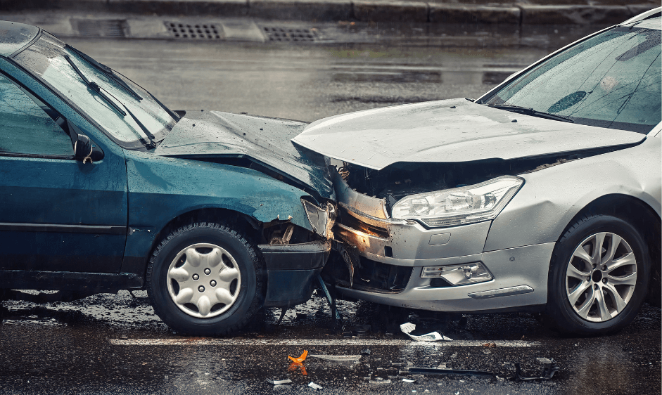 Front end car accident