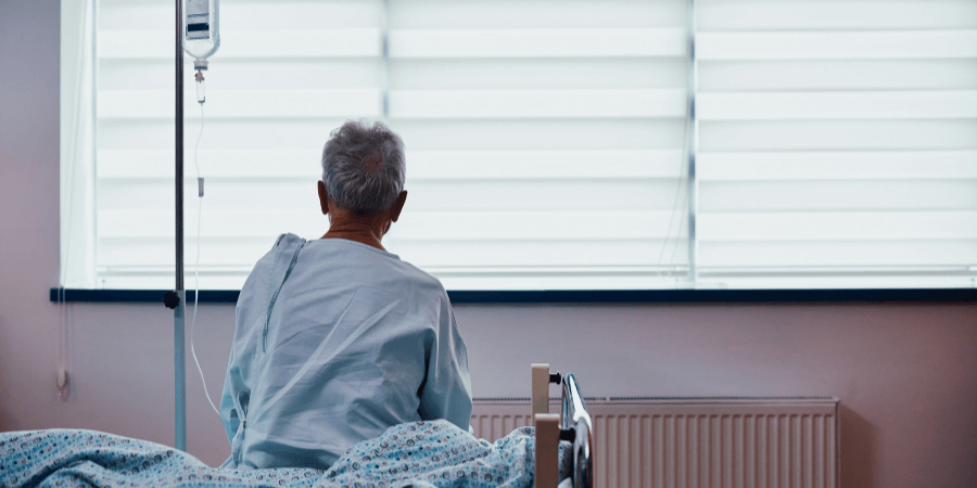 female patient in a hospital