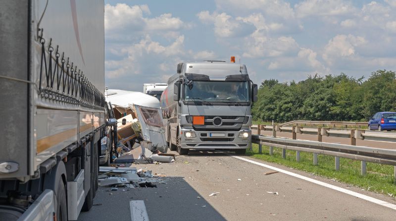 truck on the side of the road