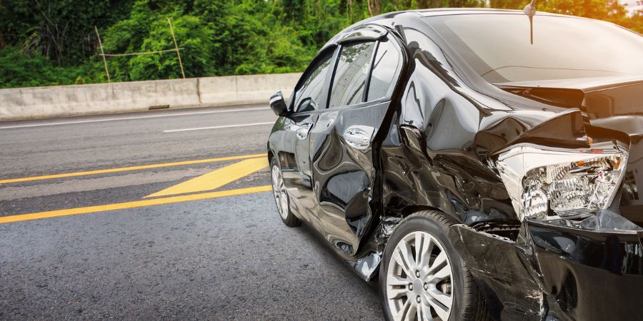 car accident on the freeway