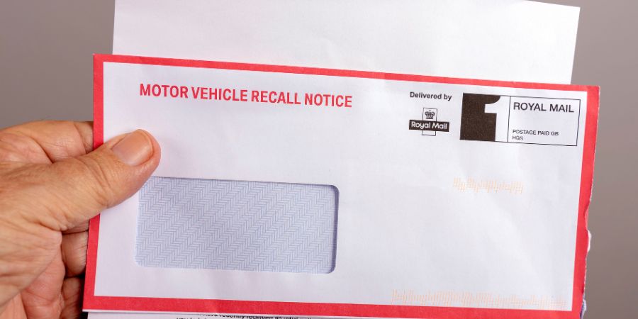 motor vehicle recall paperwork